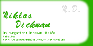 miklos dickman business card